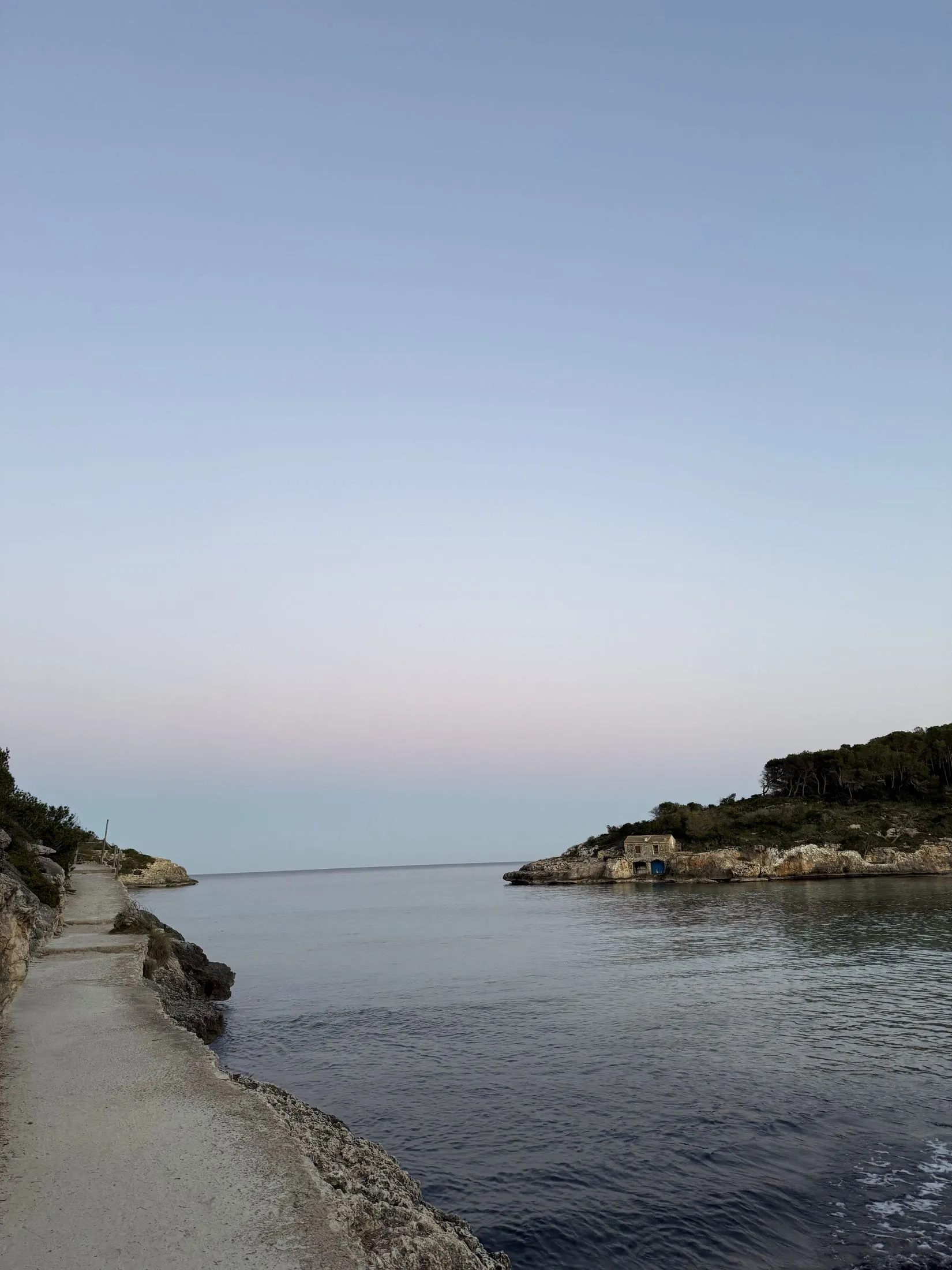 The shoreline between Mondragó and s'Amarador in late afternoon light.